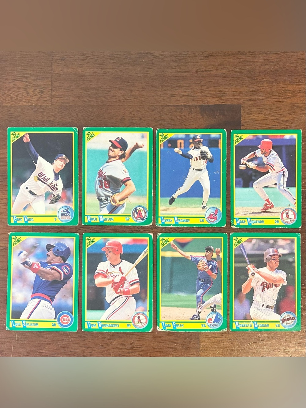 1990 Score Baseball Cards - Set of 8